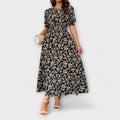 Sommerkleid Damen Blumenprint Midi für Hochzeit – Amelia