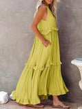 Sommerkleid Neckholder A-Linie Luftig Boho – Feliora