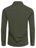 Schwarzes Herrenhemd Elegant Slim Langarm – Alviro