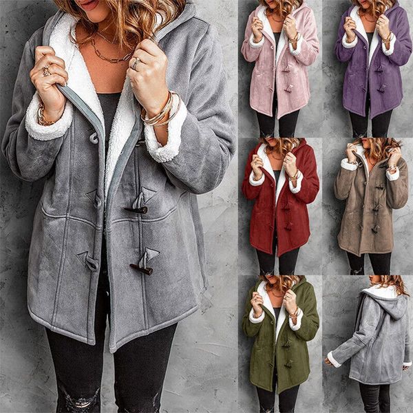 Warme Fleecejacke mit Kapuze für Damen – Manuela