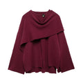 Damen Poncho Winter Elegant Asymmetrisch Weich Warm - Leonie