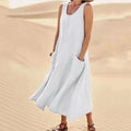 Voluminöses Damenkleid mit Taschen Look – Lenarya