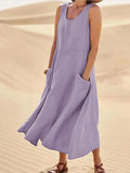 Voluminöses Damenkleid mit Taschen Look – Lenarya
