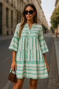 Sommerliches Boho Rüschenkleid mit ausgestellten Ärmeln – Lena
