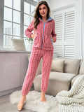 Fleece-Pyjama Set Damen Kuschelig und Warm – Lenora
