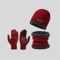 Winter Set Damen Mütze Schal Handschuhe aus Wolle – Alvara