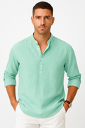 Leinenhemd Herren Slim Fit Atmungsaktiv Elegant Sommerhemd – Lasse