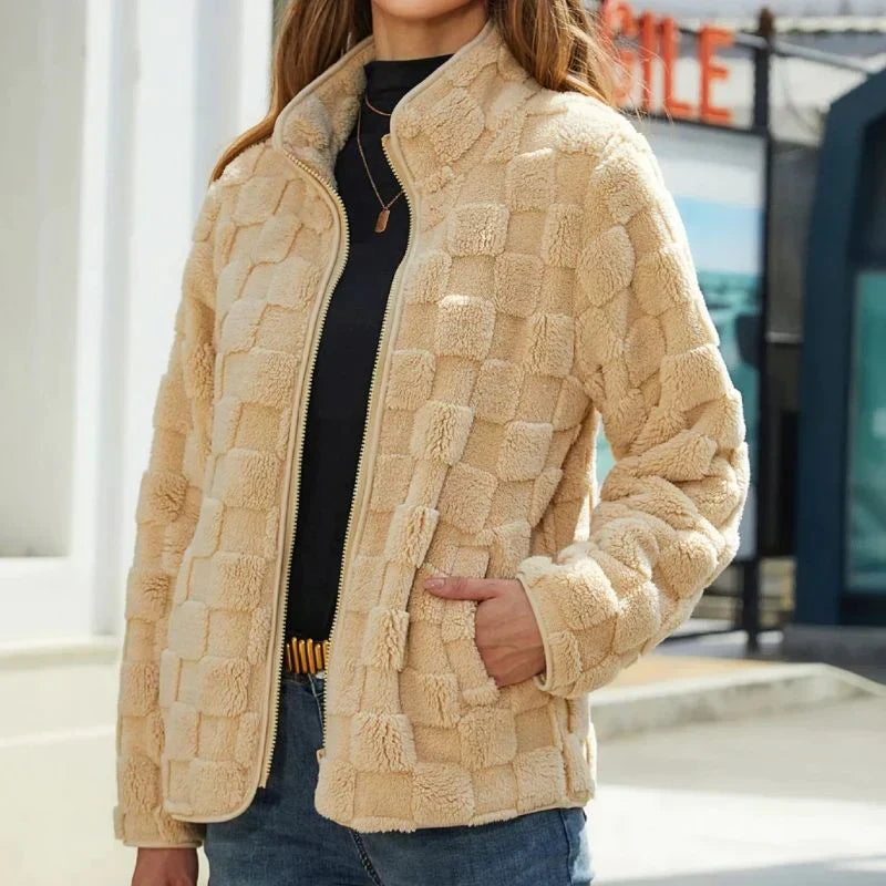 Karierte Winterjacke für Damen mit Komfort – Valentine