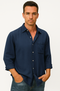 Herren Leinenhemd Langarm – Elegant & Casual Look von Elvion