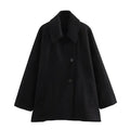Damen Übergangsjacke mit Kragen und Taschen – Selvona