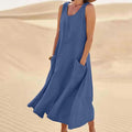 Voluminöses Damenkleid mit Taschen Look – Lenarya