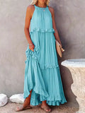 Sommerkleid Neckholder A-Linie Luftig Boho – Feliora