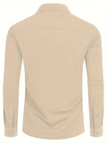 Schwarzes Herrenhemd Elegant Slim Langarm – Alviro