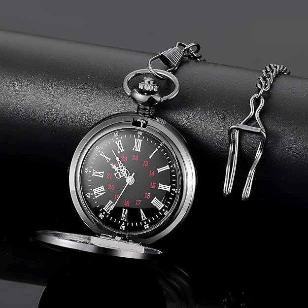 Klassische Vintage-Taschenuhr mit römischen Ziffern – Aurelius