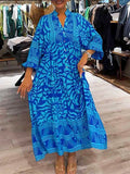 V-Ausschnitt Midi Kleid Damen entspannt elegant – Isabelle