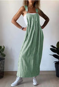 Gestreiftes Damen Kleid Lang Elegant Alltag Komfort – Elvaria