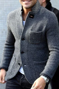 Retro Herren Strickweste mit Knopfleiste – Lukas