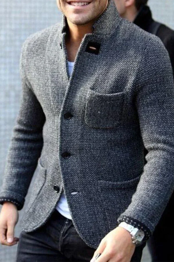 Retro Herren Strickweste mit Knopfleiste – Lukas
