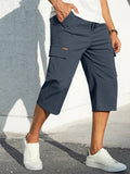 Dreiviertel Cargohose Herren Baumwolle bequem Alltag – Travano