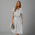 Sommerkleid Damen Luftig Blumenprint Elegant Bequem – Solenya