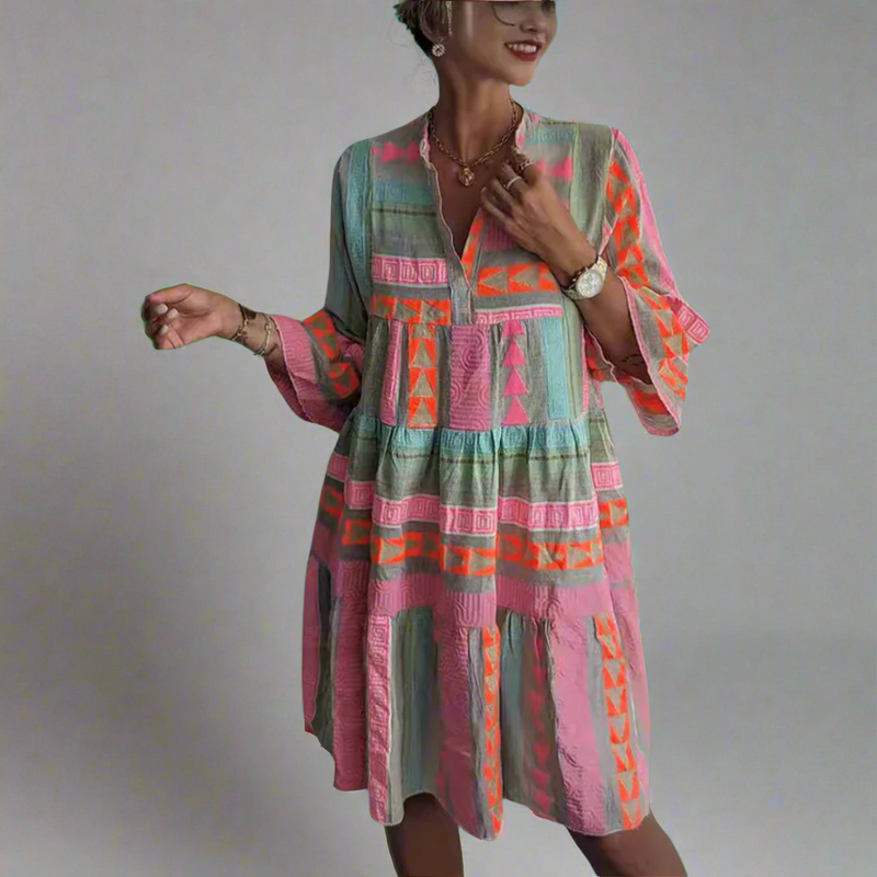Sommerkleid aus Baumwoll-Leinen für Damen – Lea