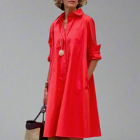 Polka-Dot Midikleid mit Kragen und Taillenschnitt – Viktoria