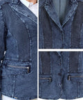 Eleganter Denim-Anzug mit Baumwoll-Details – Antie