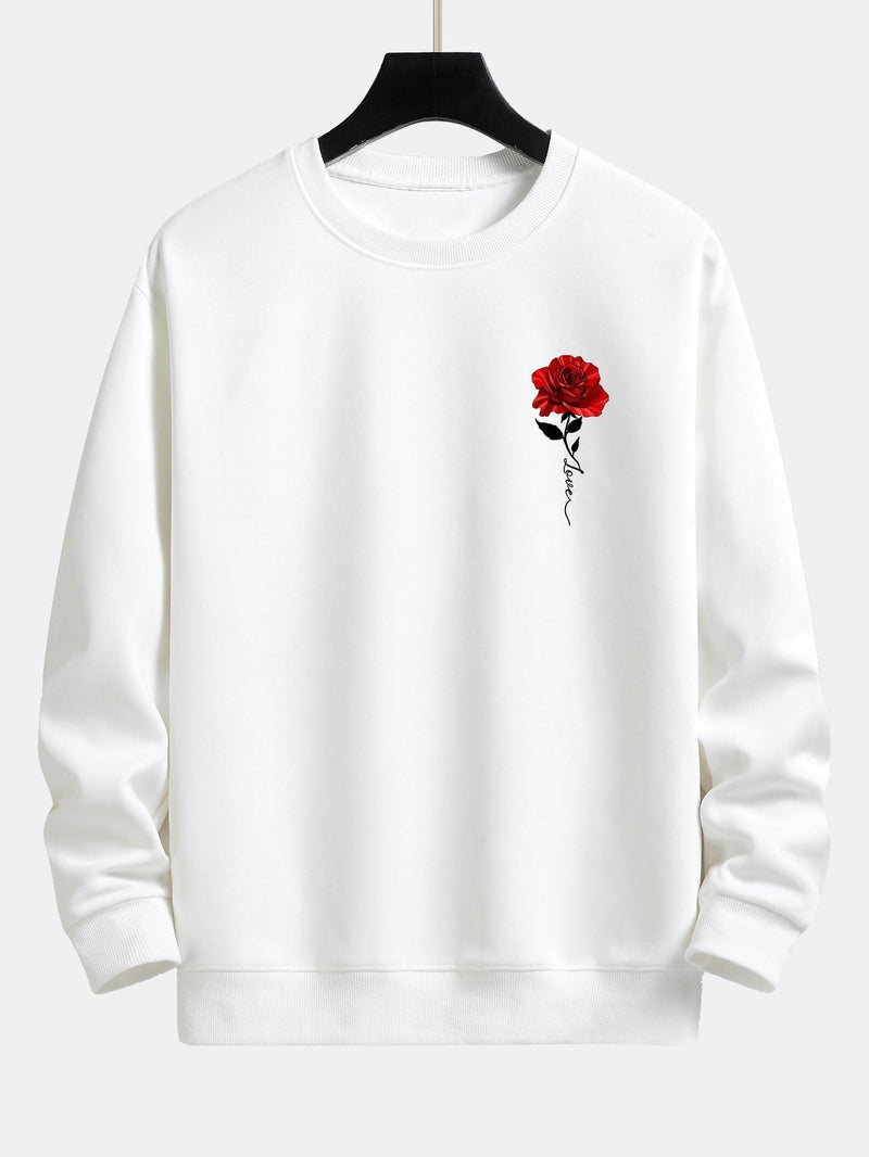 Damen Sweatshirt mit Rosenmuster und Komfort – Emma
