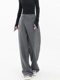 Damen Baggy-Hose mit asymmetrischem Bund lässig und bequem – Mia