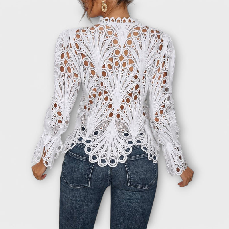 Asymmetrische Damen Bluse Modern Elegant Style – Leriana