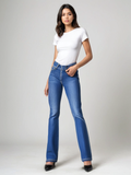 Damen Skinny Jeans High Waist Stretch Denim – Amelie