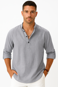 Leinenhemd Herren Slim Fit Atmungsaktiv Elegant Sommerhemd – Lasse