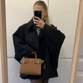 Damen Übergangsjacke mit Kragen und Taschen – Selvona