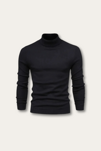 Eleganter Herren-Rollkragenpullover aus weicher Viskose – Luca