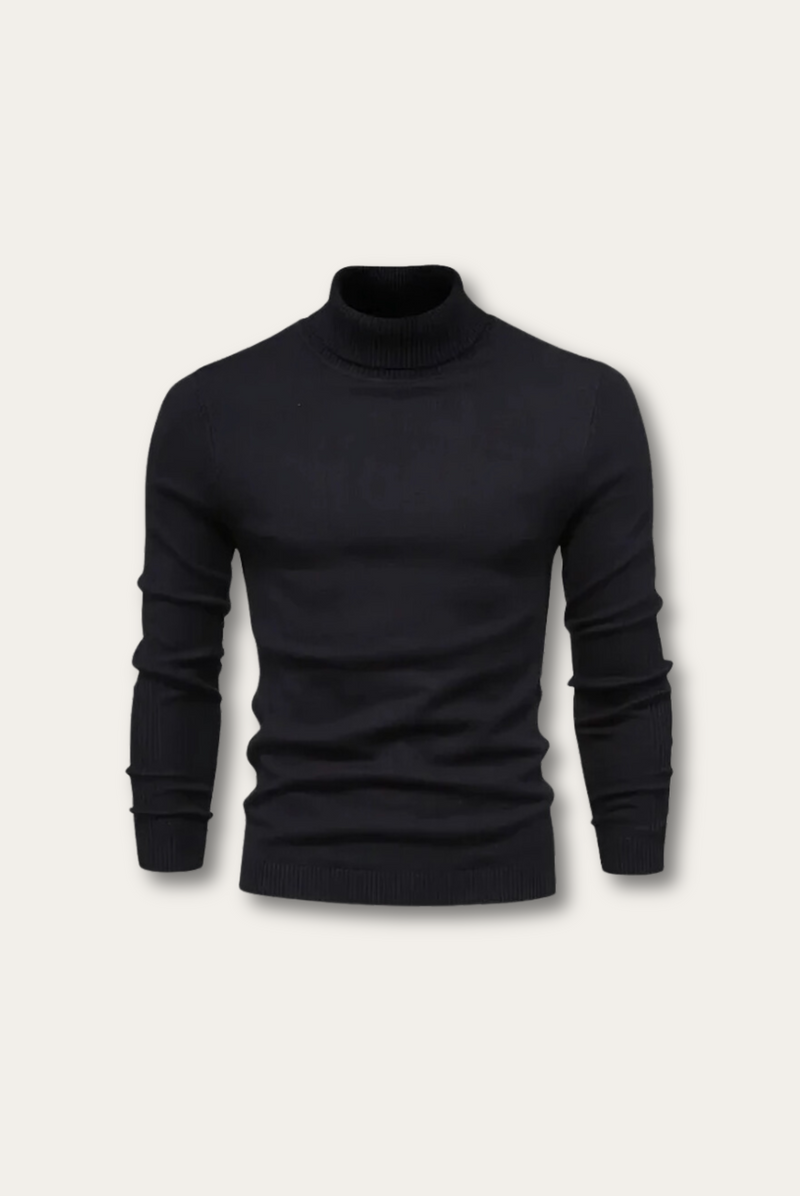 Eleganter Herren-Rollkragenpullover aus weicher Viskose – Luca