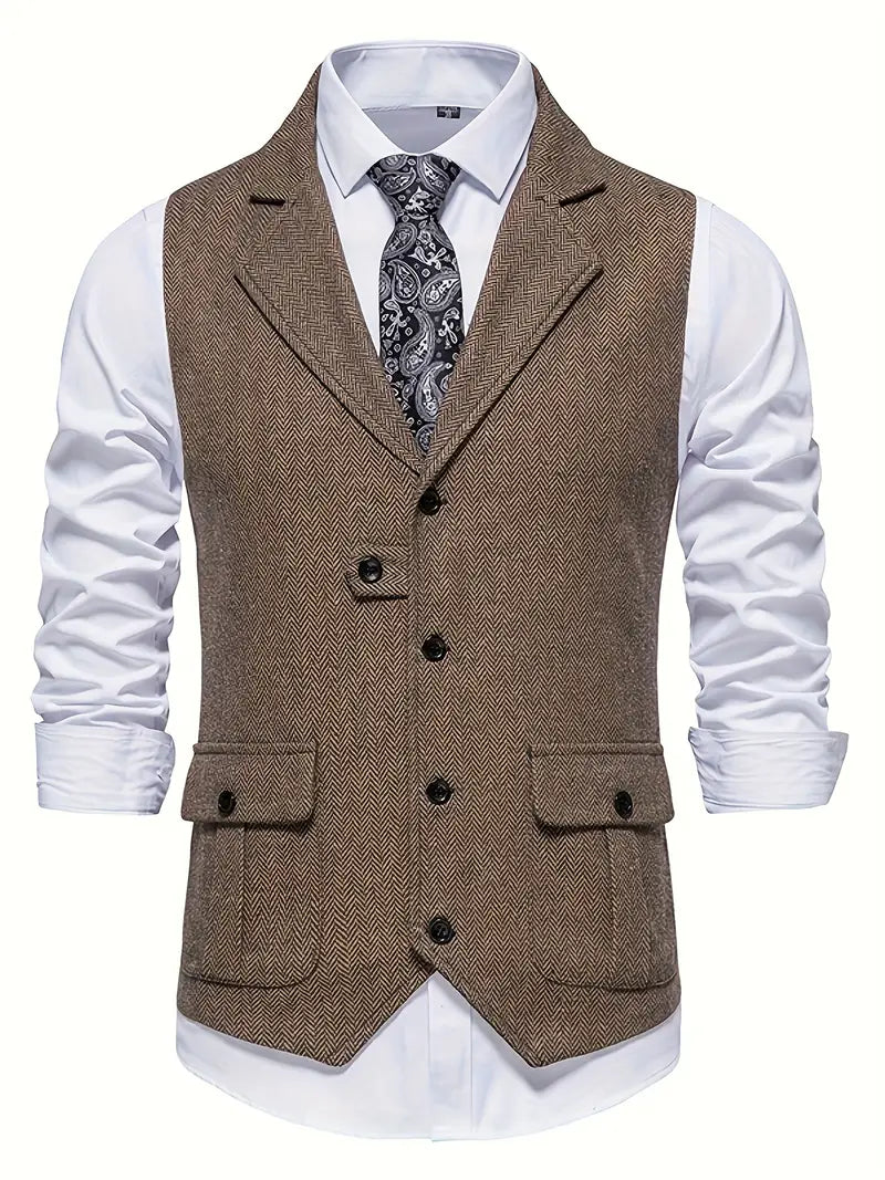 Herrenblazer mit Fischgrätenmuster für elegante Anlässe – Elias