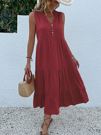 Luftiges Sommer Midikleid mit Knöpfen – Amelie
