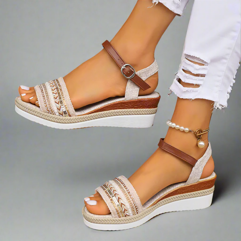 Damen Frühlingssandalen mit Boho Komfort Look – Elanya