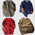 Modischer Herren-Pullover mit Ellenbogenpatches – David