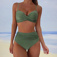 High Waist Bikini Figurformend Sommer Elegant – Amalian