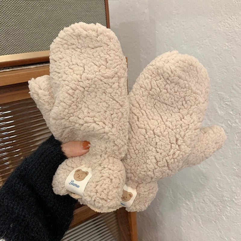 Warme Plüsch Fäustlinge für Winter – Lena