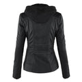 Stylische Damen Lederjacke mit Kapuze – Aurora