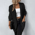 Damen Strickjacke Lang Elegant Vielseitig Knöpfe – Leona