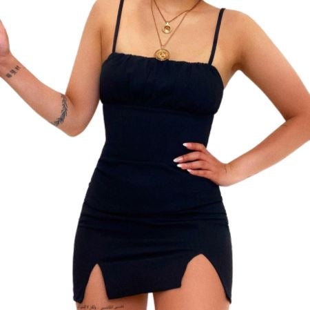 Elegantes Kleid mit Doppelschlitz für Damen – Alessia