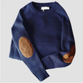 Modischer Herren-Pullover mit Ellenbogenpatches – David