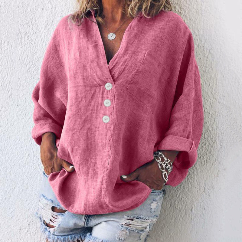 Baumwollpullover Damen Klassisch Bequem Ganzjährig – Fiona