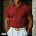 Herren Polo Shirt Waffelstruktur Kurzarm Frühling Sommer – Marvello