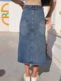 Eleganter Denim-Bleistiftrock mit Schlitz – Kalista