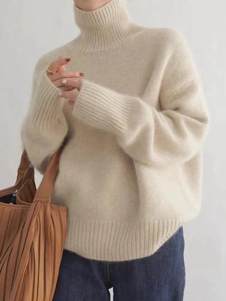Kuscheliger Rollkragenpullover aus Kaschmir für Damen – Norina