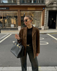 Wildlederjacke für Herbst Looks in Braun – Käthe